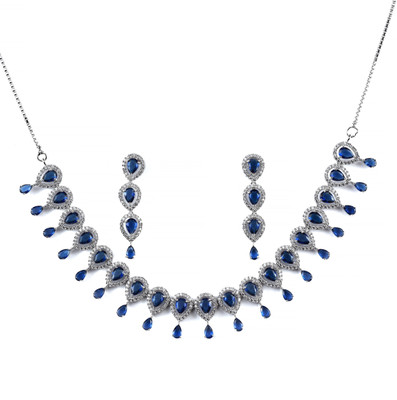 The Stone Aisle Alloy Blue, Silver Jewellery Set(Pack of 1)