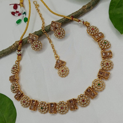 Influtive Brass, Copper Gold-plated Gold Jewellery Set(Pack of 1)