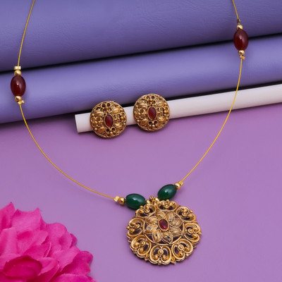 VISITART JEWELLERY Alloy Gold-plated Multicolor Jewellery Set(Pack of 2)