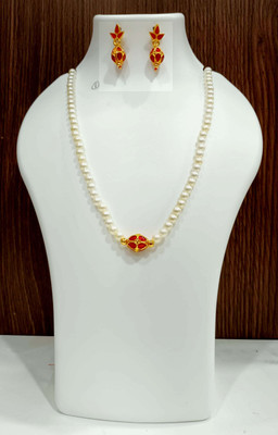 shree balaji gold Metal, Dori, Copper, Plastic Red Jewellery Set(Pack of 1)