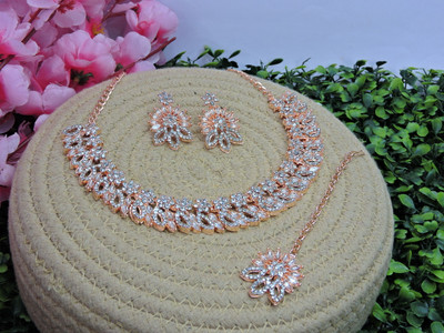 VATSALYA creation Alloy Gold-plated Rose Gold Jewellery Set(Pack of 1)
