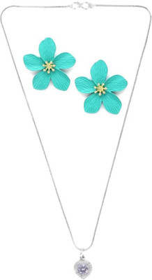 asthacollection Stone White, Blue Jewellery Set(Pack of 1)