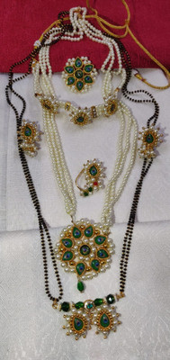 Saaj collection Alloy Green Jewellery Set(Pack of 1)
