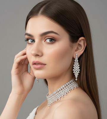AYC Fashion Alloy Silver Jewellery Set(Pack of 1)
