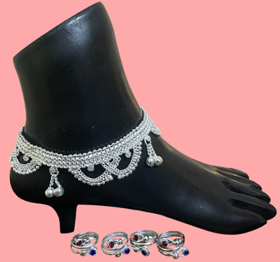 MA Enterprises Alloy Silver Silver Jewellery Set(Pack of 1)