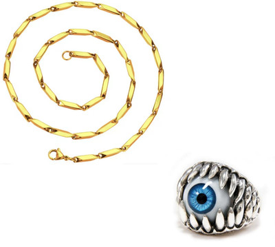 Vipunj Alloy Sterling Silver, Gold-plated Blue, Gold Jewellery Set(Pack of 2)