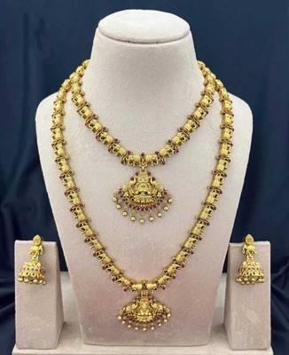 Shilpa Creation Alloy Gold-plated Red Jewellery Set(Pack of 1)