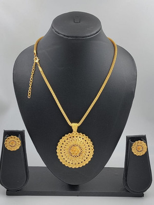 BJ FASHION Brass Gold-plated Gold Jewellery Set(Pack of 1)