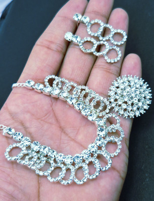 Divyanshi Collection Alloy Silver Silver Jewellery Set(Pack of 2)