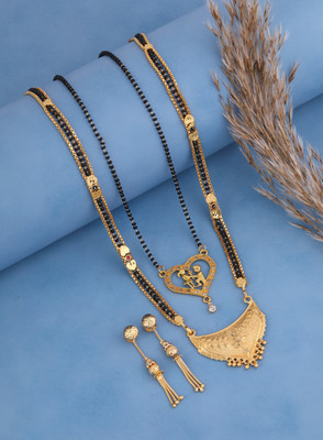 Vraj india Brass, Copper Gold-plated Gold Jewellery Set(Pack of 1)