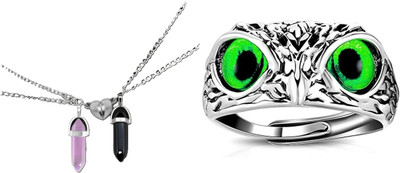 ruby collection Alloy Pink, Black, Green Jewellery Set(Pack of 2)