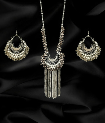 SRK Fashions Alloy Silver Jewellery Set(Pack of 1)