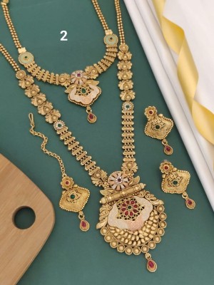 Priya Fashion Hub Alloy Gold-plated Gold Jewellery Set(Pack of 1)