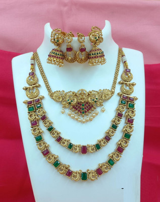 Shilpa Creation Alloy Gold, Multicolor Jewellery Set(Pack of 1)
