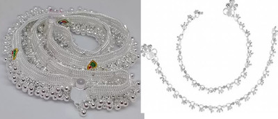 N.K.S BEAUTIFUL PAYAL 135 1000 COMBO SET Alloy Anklet(Pack of 2)