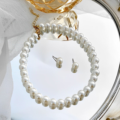 Maefele Alloy White Jewellery Set(Pack of 1)