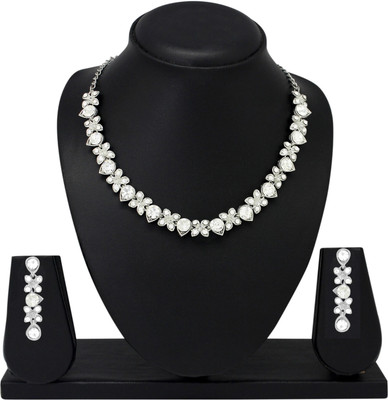 Atasi International Alloy Rhodium Silver Jewellery Set(Pack of 1)