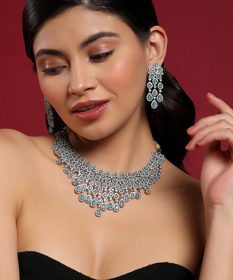 ANOUK Alloy Silver Blue Jewellery Set(Pack of 2)
