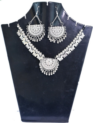 A S enterprize Oxidised Silver Multicolor Jewellery Set(Pack of 1)