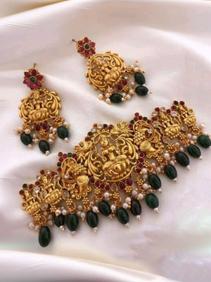 Orbis Alloy Gold-plated Green, Red Jewellery Set(Pack of 1)