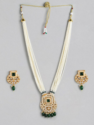 ANOUK Brass Gold-plated Green Jewellery Set(Pack of 3)