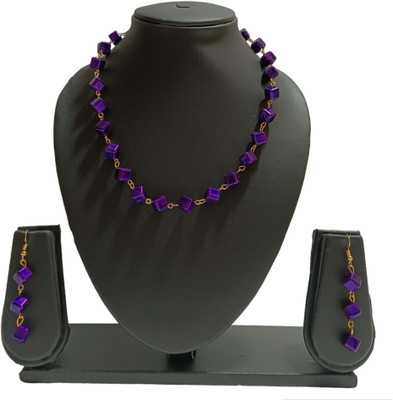UTTARAI Alloy Purple Jewellery Set(Pack of 3)