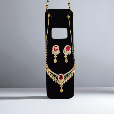 Shifa Enterprises Brass Gold-plated Gold Jewellery Set(Pack of 1)