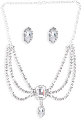 Gauri FashionHub Alloy White Jewellery Set(Pack of 1)