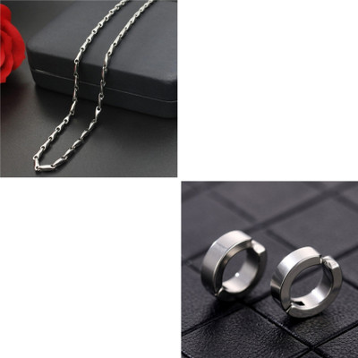 MAATRCHAAYA Stainless Steel Sterling Silver Silver Jewellery Set(Pack of 2)