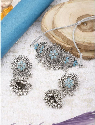 SRK Fashions Alloy Blue Jewellery Set(Pack of 1)