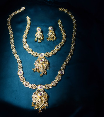 gvg Alloy Gold-plated Gold, Pink Jewellery Set(Pack of 3)