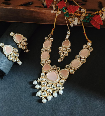 Soniya Crafts Alloy Orange Jewellery Set(Pack of 1)