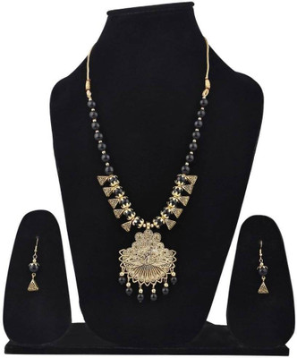 Gauri FashionHub Alloy Black, Gold Jewellery Set(Pack of 1)