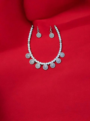 Npc Alloy Gold-plated Silver Jewellery Set(Pack of 1)