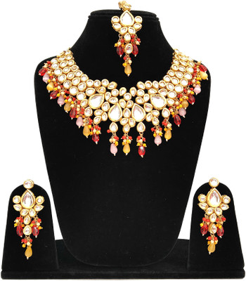 Shaili Craft Alloy Gold-plated Multicolor Jewellery Set(Pack of 1)