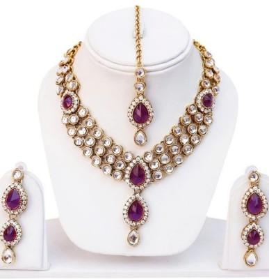 CATALYST Alloy Gold-plated Purple, Gold, White Jewellery Set(Pack of 1)