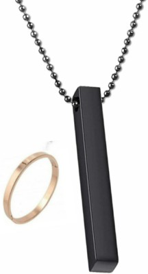 Vipunj Brass, Copper, Alloy, Stainless Steel Titanium, Copper, Gold-plated Rose Gold, Black Jewellery Set(Pack of 2)