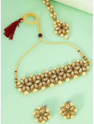 Shri Radhe Fashion House Alloy Gold Jewellery Set(Pack of 1)