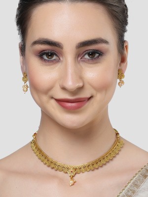 Karatcart Alloy Gold-plated Gold Jewellery Set(Pack of 1)