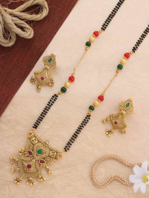 JETWAL Alloy Gold-plated Multicolor Jewellery Set(Pack of 1)