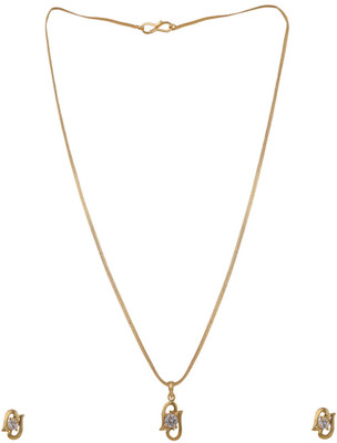 Angel In You Brass Gold-plated Gold Jewellery Set(Pack of 3)