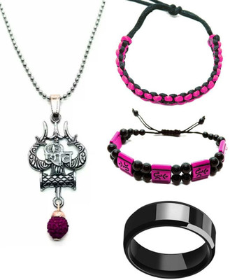 KINGSTYLEIMPEX Stainless Steel Rhodium Multicolor Jewellery Set(Pack of 4)