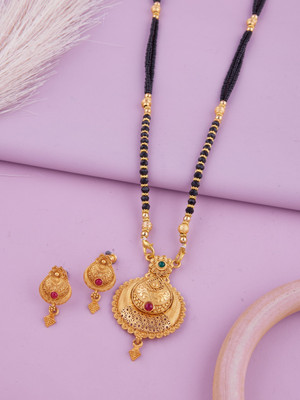 verent Alloy Gold-plated Gold, Black Jewellery Set(Pack of 3)
