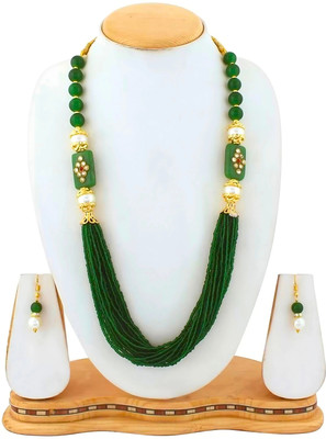 NKB COLLECTION Alloy Green Jewellery Set(Pack of 1)