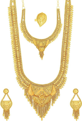 Manikya Brass Gold-plated Gold Jewellery Set(Pack of 1)