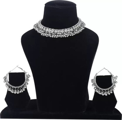 Anamya Collections Alloy Silver Jewellery Set(Pack of 3)