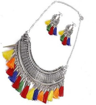 Ruhi Alloy Gold-plated Multicolor Jewellery Set(Pack of 1)