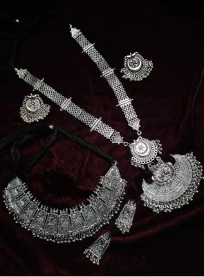 house of common Oxidised Silver Silver Silver Jewellery Set(Pack of 2)