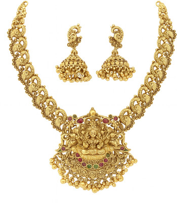 SABRAK ENTERPRISE Brass Gold-plated Multicolor Jewellery Set(Pack of 1)