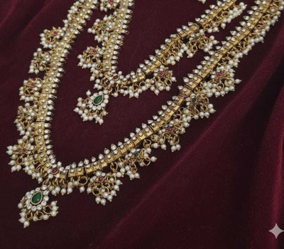 FIMBUL Alloy Gold-plated Gold Jewellery Set(Pack of 4)